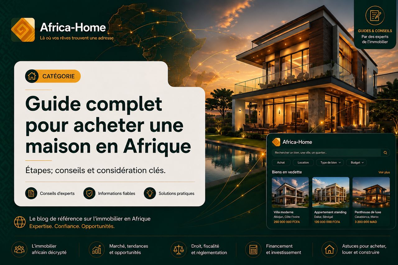 Guide complet pour acheter une maison en Afrique : Étapes, conseils et considérations clés.