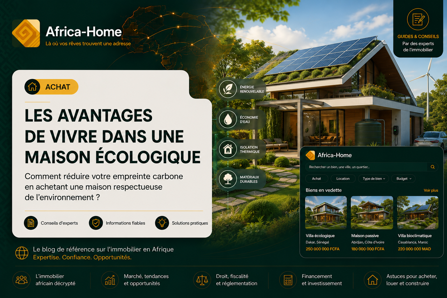 Les avantages de vivre dans une maison écologique : Comment réduire votre empreinte carbone en achetant une maison respectueuse de l'environnement?