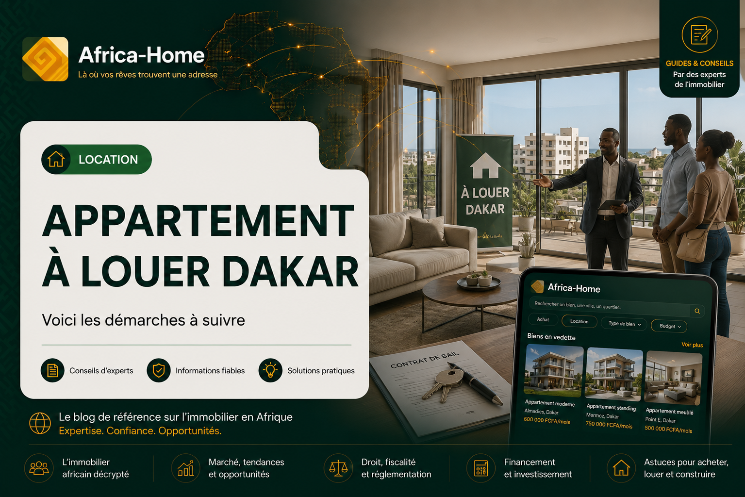 Appartement à louer Dakar : voici les démarches à suivre